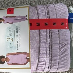 4-Piece Pointelle Lounge Set - Green